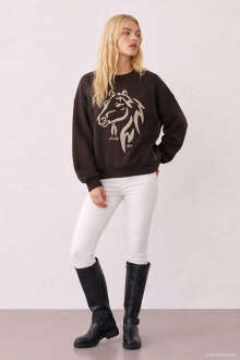 Quzu Nakış Detaylı Kadın Sweatshirt 