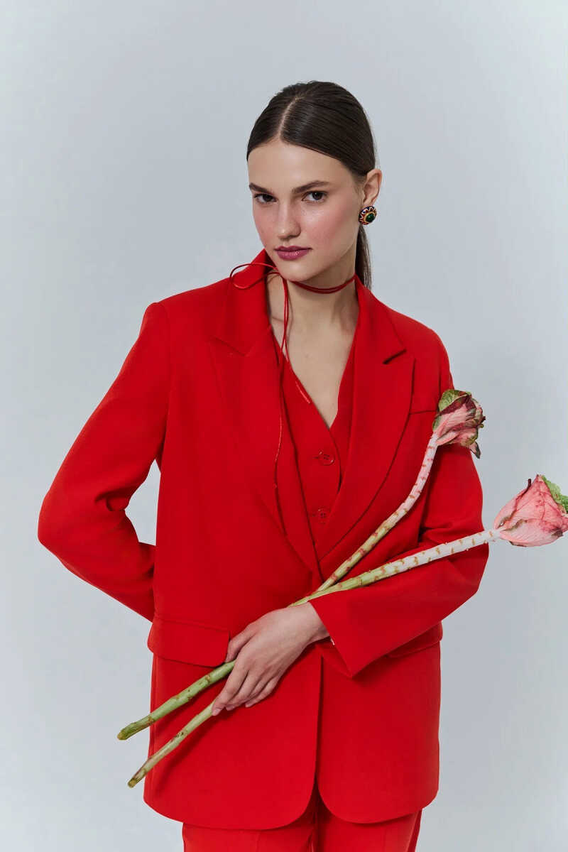 Quzu Oversize Kadın Blazer Ceket - 1