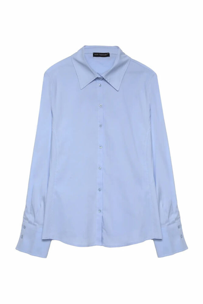 Quzu Slim Fit Kadın Gömlek (1)