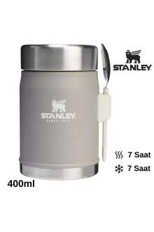 Stanley Classic Legendary Kaşıklı Yemek Termosu | 0.4L / 14Oz 2.0 Gri 10-09382-111