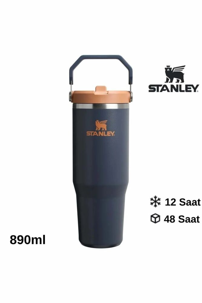 Stanley The IceFlow™ Flip Straw 2.0 Pipetli Termos Bardak 0,89 LT / 30Oz Lacivert 10-12043-073