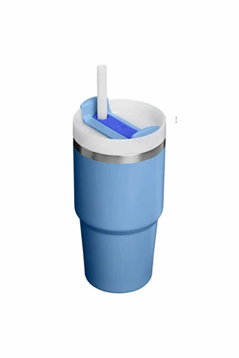 Stanley The Quencher H2.O Flowstate Pipetli Termos Bardak 0.59 L/20Oz Mavi 10-21041-0075 - 3