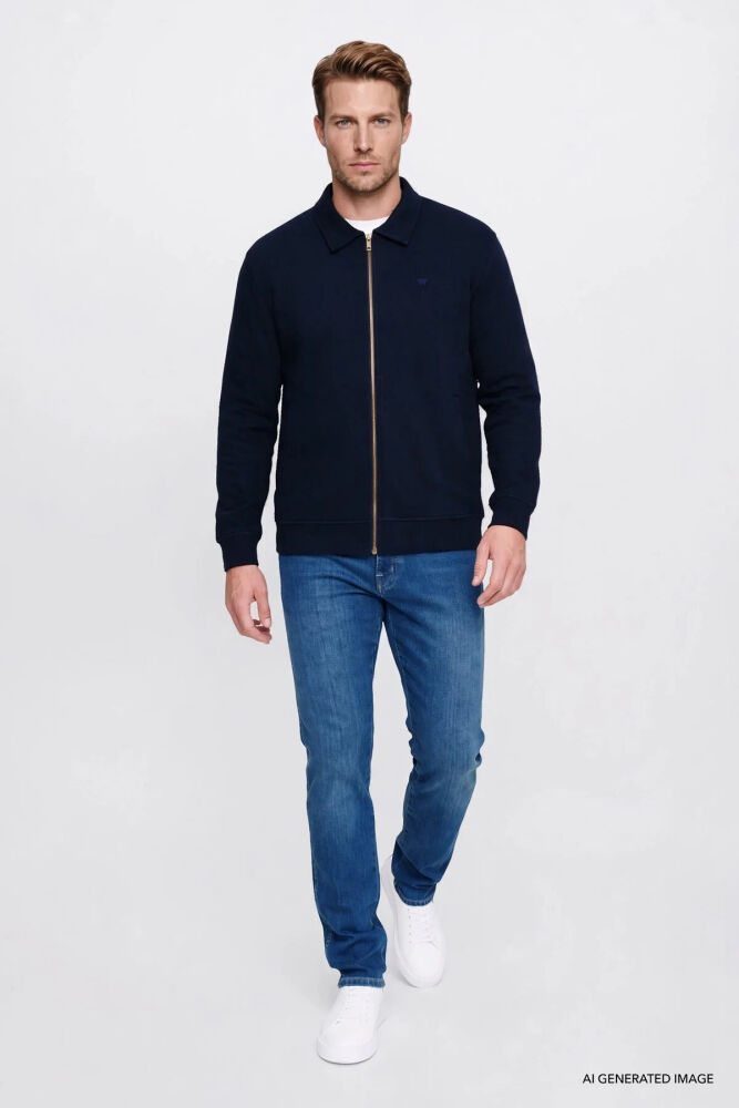 Wangler Selanik Full Zip Erkek Sweatshirt W2620068410 (1)