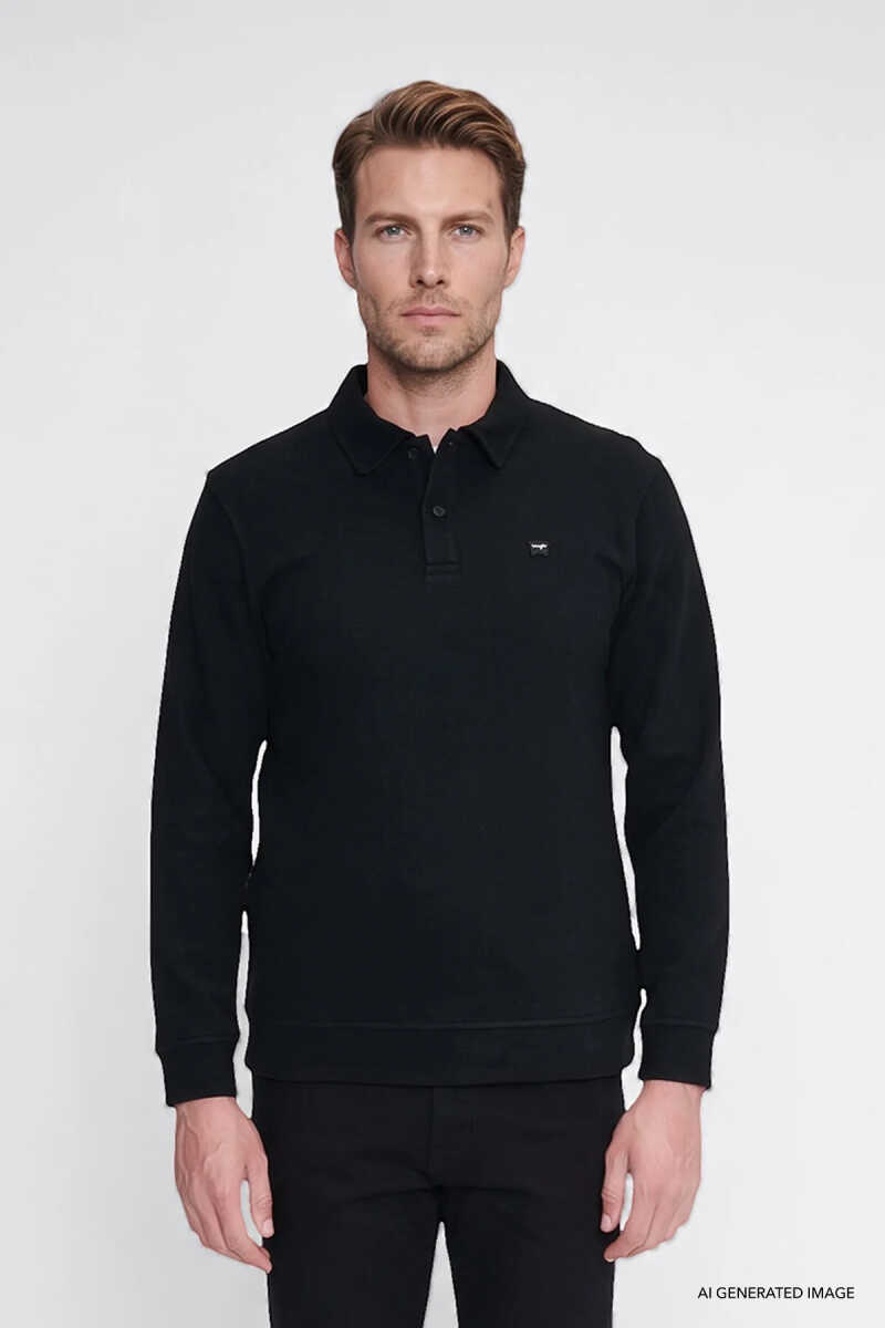 Wrangler Polo Basic U-Kol Selanik Erkek Sweatshirt W2620070001 - 1