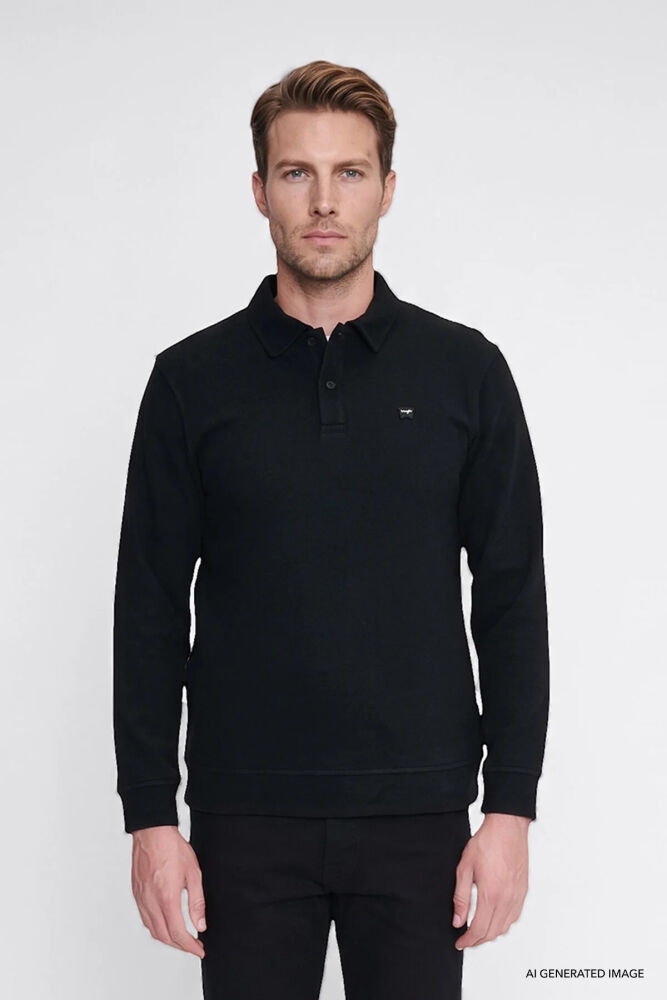 Wrangler Polo Basic U-Kol Selanik Erkek Sweatshirt W2620070001
