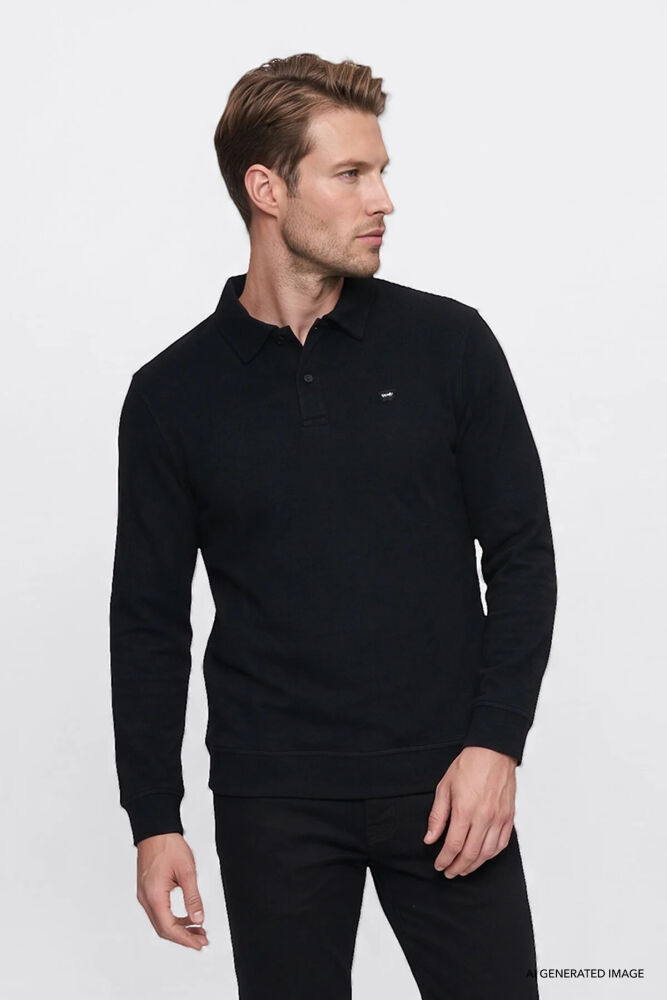 Wrangler Polo Basic U-Kol Selanik Erkek Sweatshirt W2620070001 (1)
