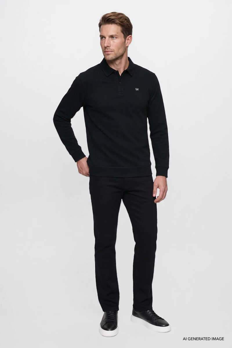 Wrangler Polo Basic U-Kol Selanik Erkek Sweatshirt W2620070001 - 3