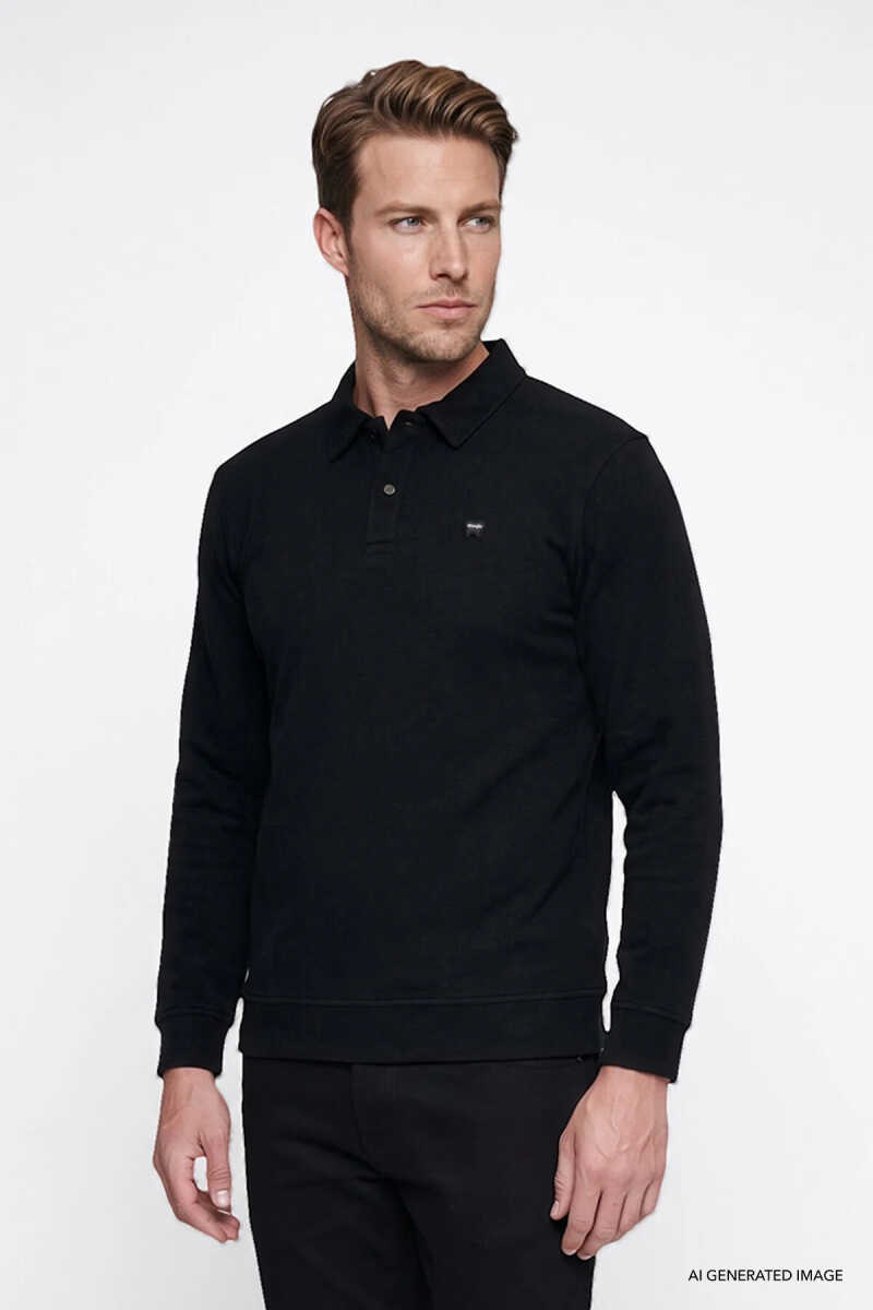 Wrangler Polo Basic U-Kol Selanik Erkek Sweatshirt W2620070001 - 4