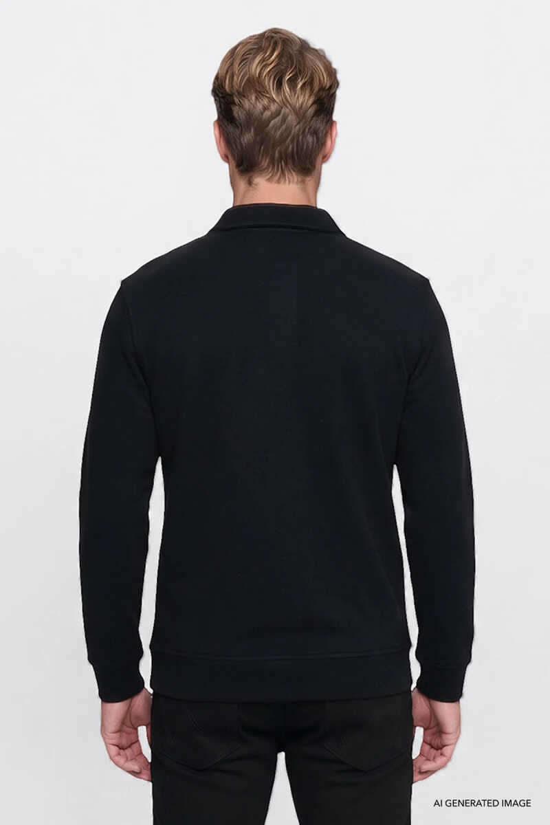 Wrangler Polo Basic U-Kol Selanik Erkek Sweatshirt W2620070001 - 5