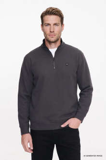 Wrangler Selanik Half Zip Erkek Sweatshirt W2620081035