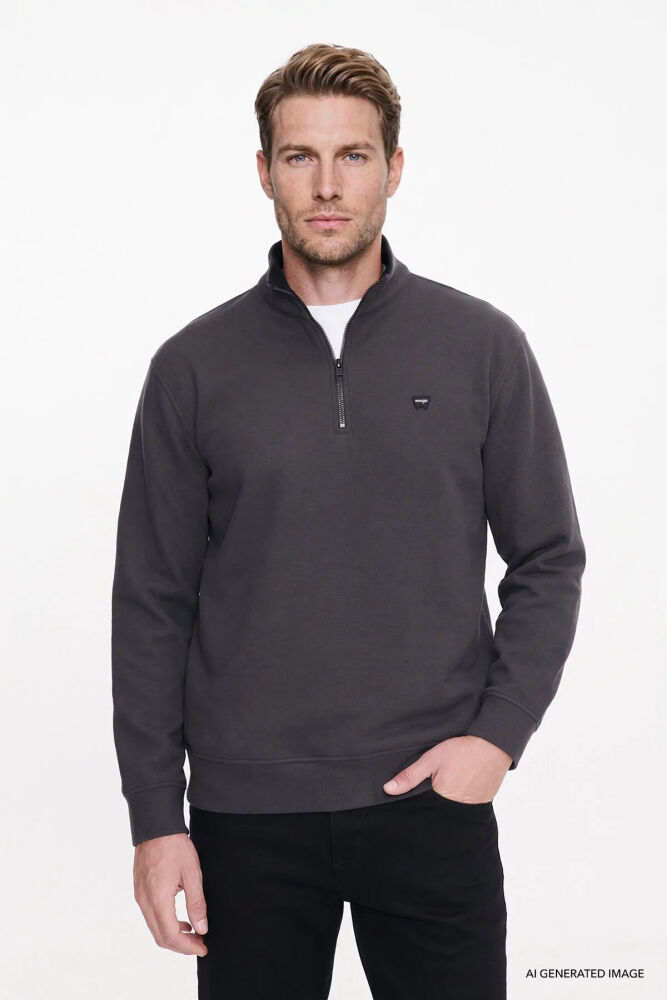 Wrangler Selanik Half Zip Erkek Sweatshirt W2620081035