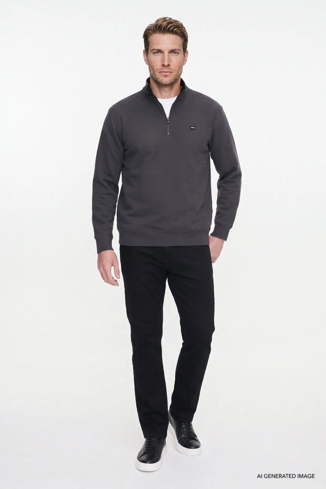 Wrangler Selanik Half Zip Erkek Sweatshirt W2620081035 (1)