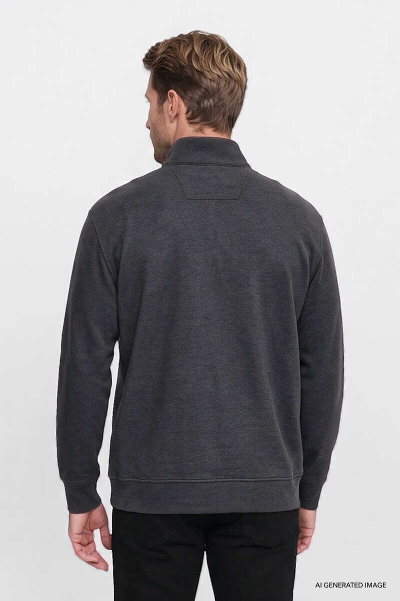 Wrangler Selanik Half Zip Erkek Sweatshirt W2620081035 - 4