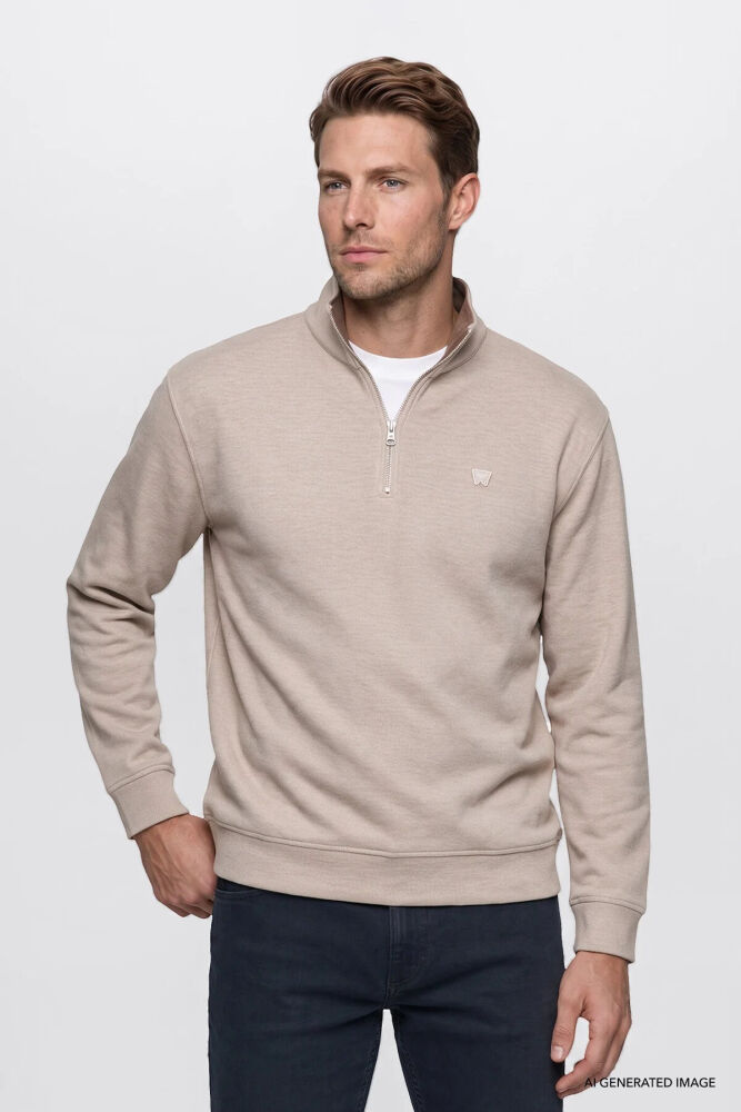 Wrangler Selanik Half Zip Erkek Sweatshirt W2620081500