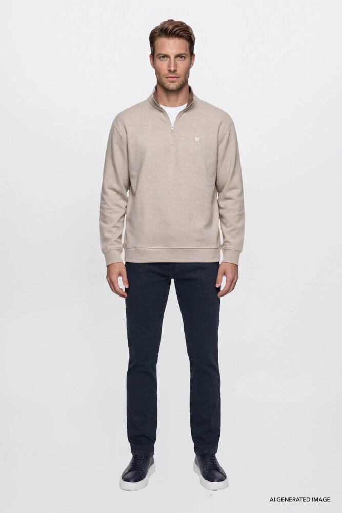 Wrangler Selanik Half Zip Erkek Sweatshirt W2620081500 (1)
