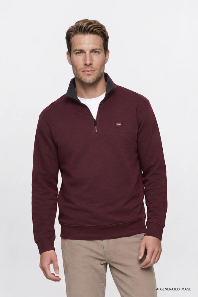 Wrangler Selanik Half Zip Erkek Sweatshirt W2620081800