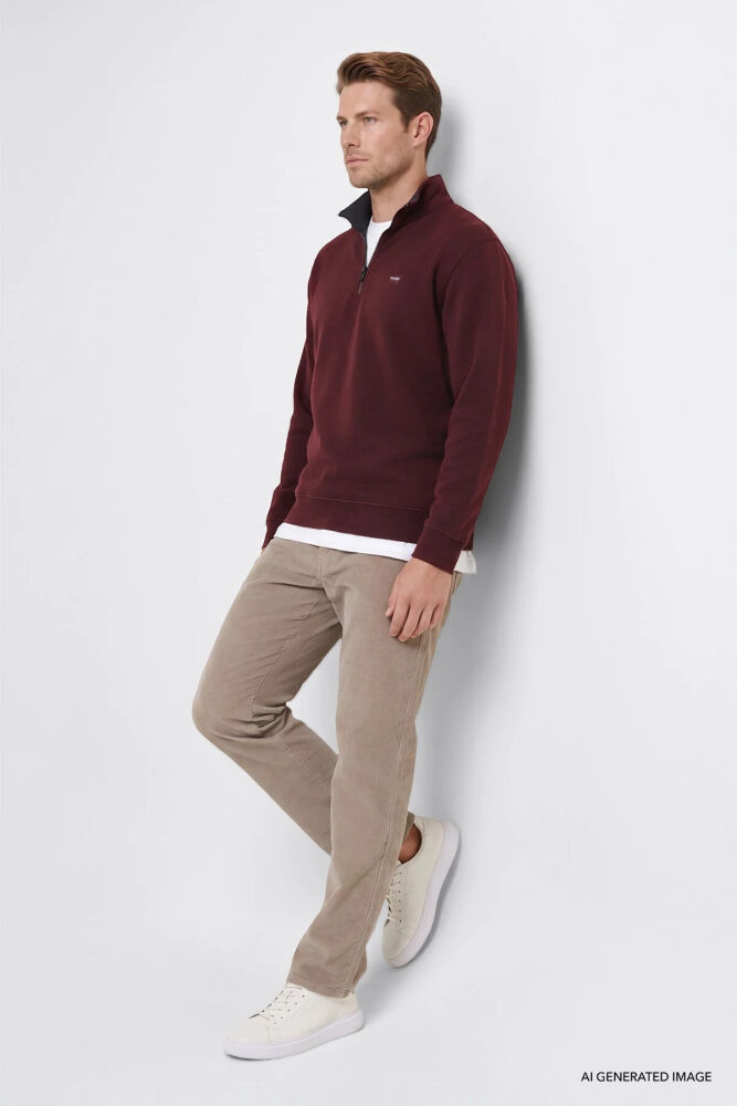 Wrangler Selanik Half Zip Erkek Sweatshirt W2620081800 (1)