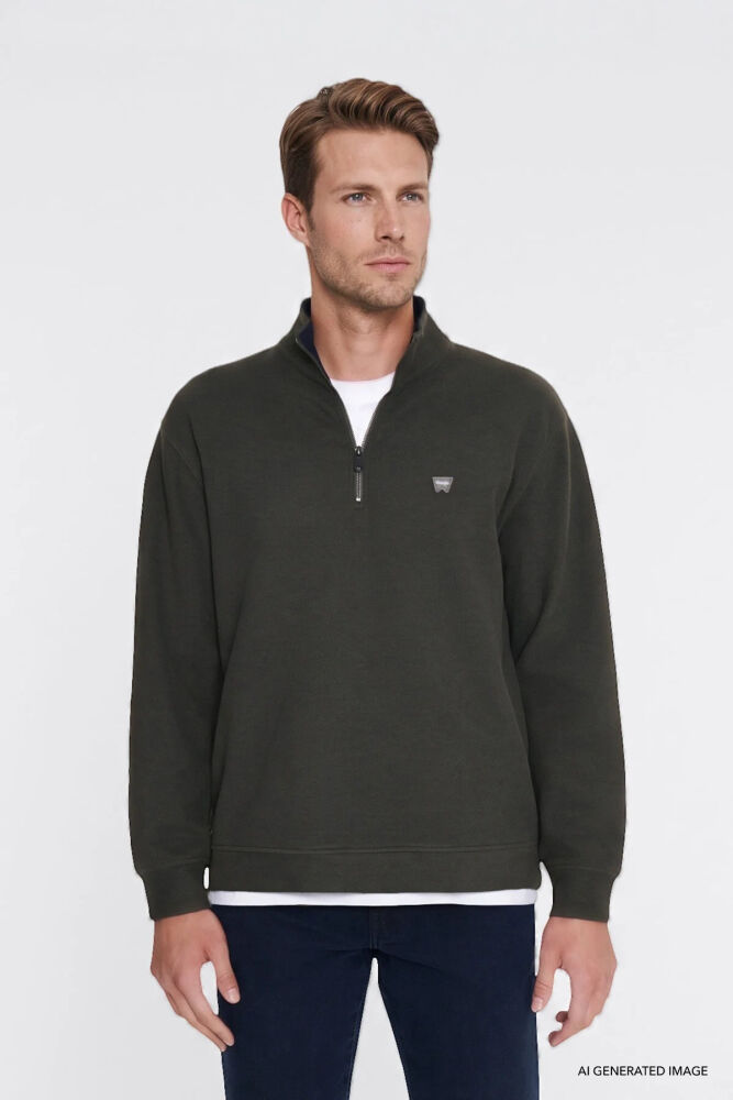 Wrangler Selanik Half Zip Erkek Sweatshirt W2620081801