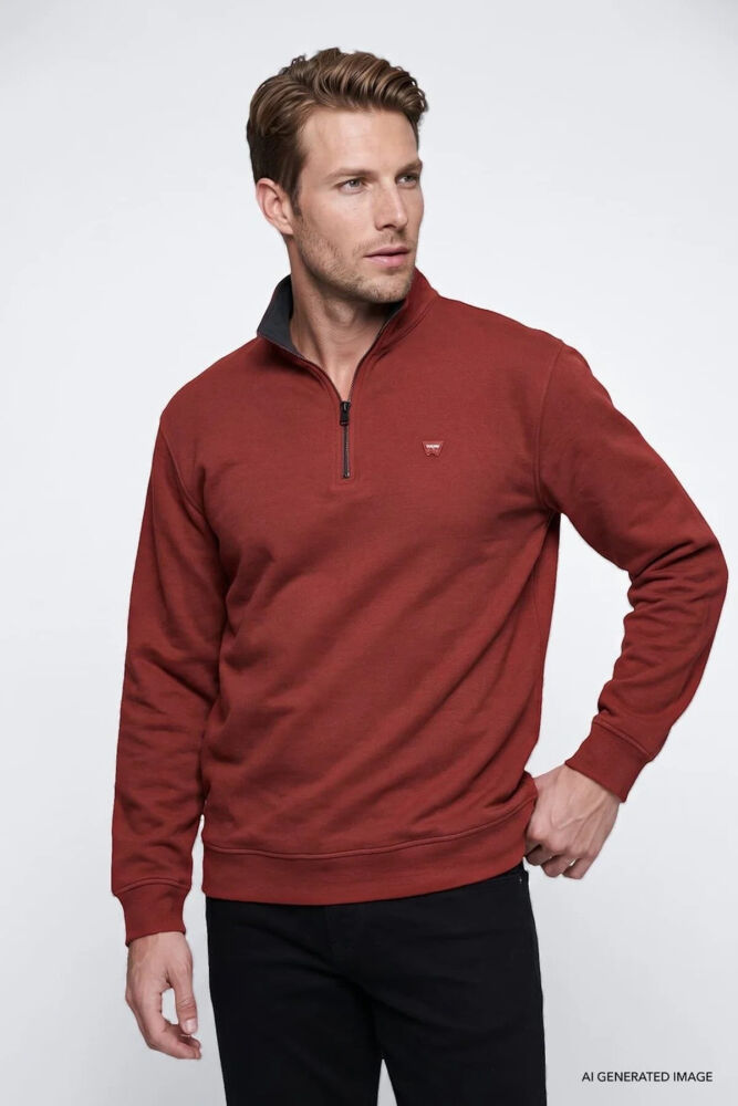 Wrangler Selanik Half Zip Erkek Sweatshirt W2620081810